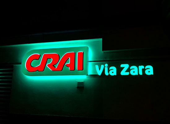 Insegna luminosa CRAI